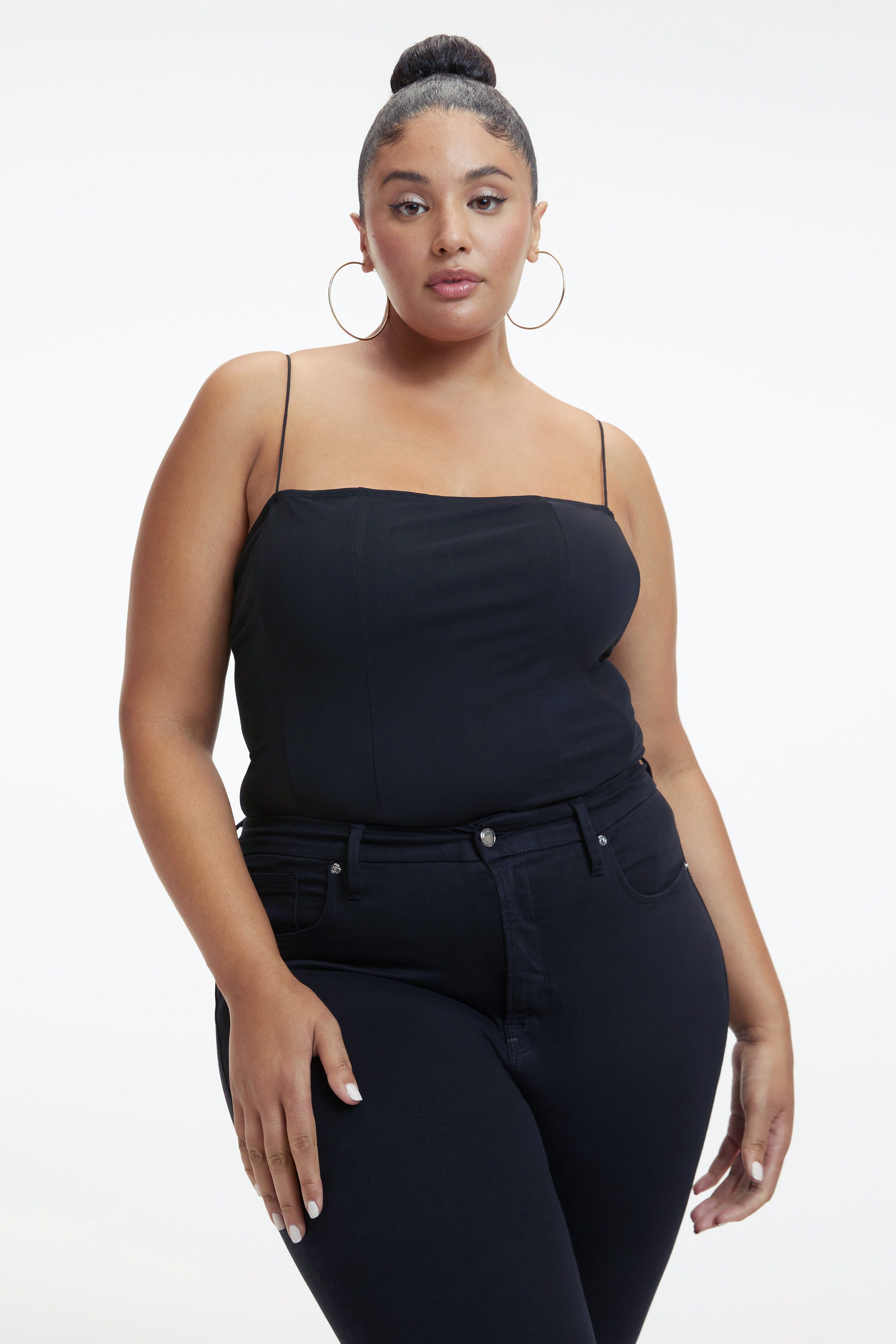 MESH CORSET BODYSUIT | BLACK001 sold by Good American product image thumbnail 4