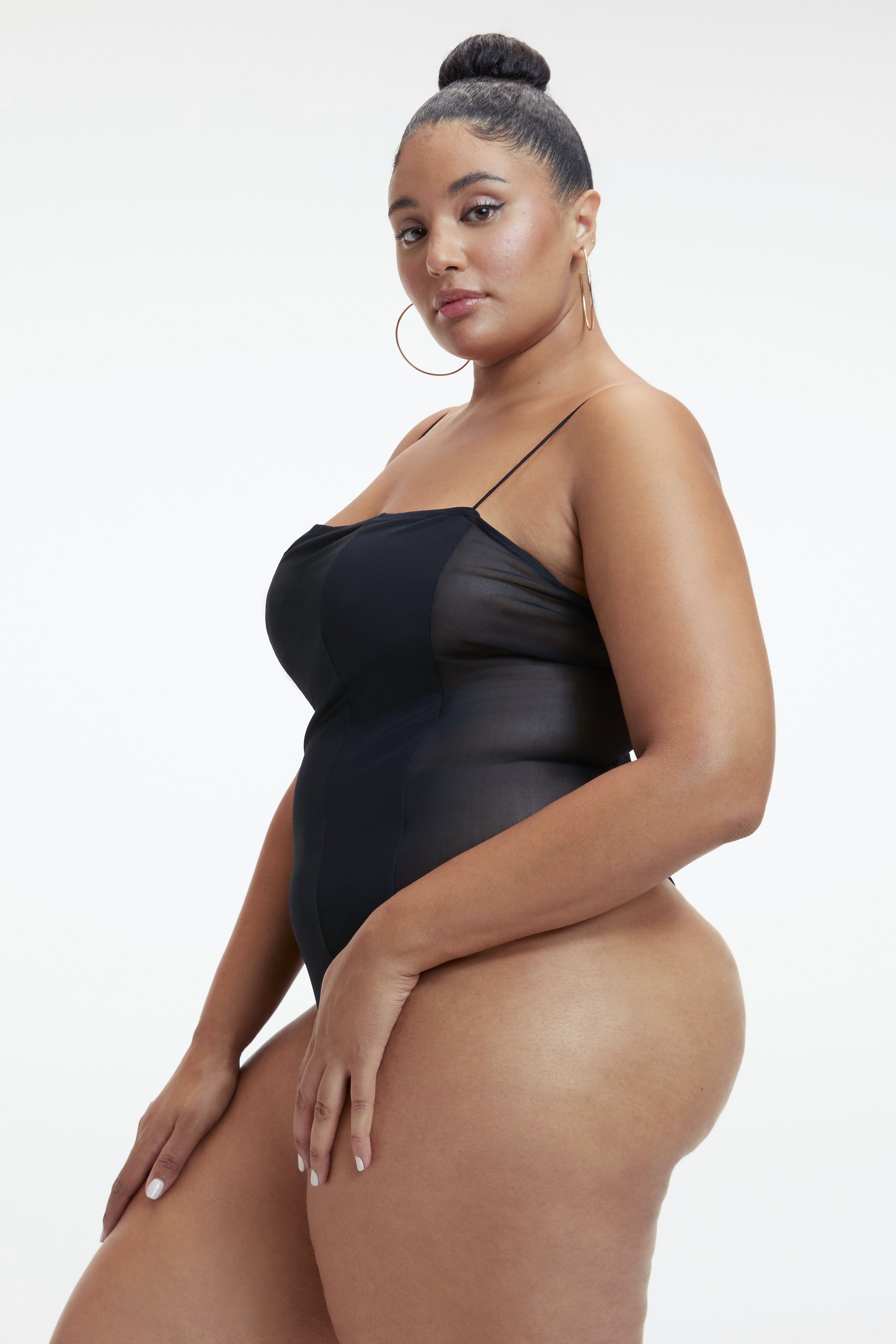 MESH CORSET BODYSUIT | BLACK001 sold by Good American product image thumbnail 7