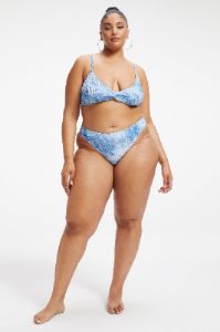 ALWAYS FITS TWIST BIKINI TOP | INDIGO TIE DYE002 sold by Good American