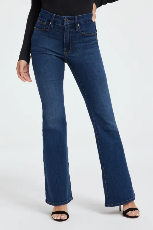 GOOD PETITE FLARE JEANS | BLUE004 sold by Good American
