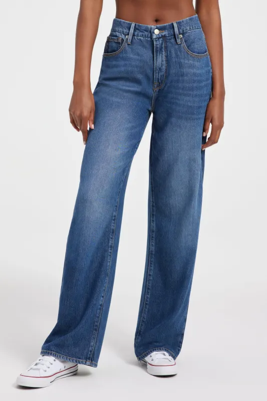 GOOD '90s WEIGHTLESS JEANS | INDIGO395 sold by Good American