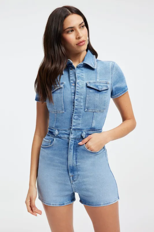 FIT FOR SUCCESS SHORT JUMPSUIT | BLUE274 sold by Good American
