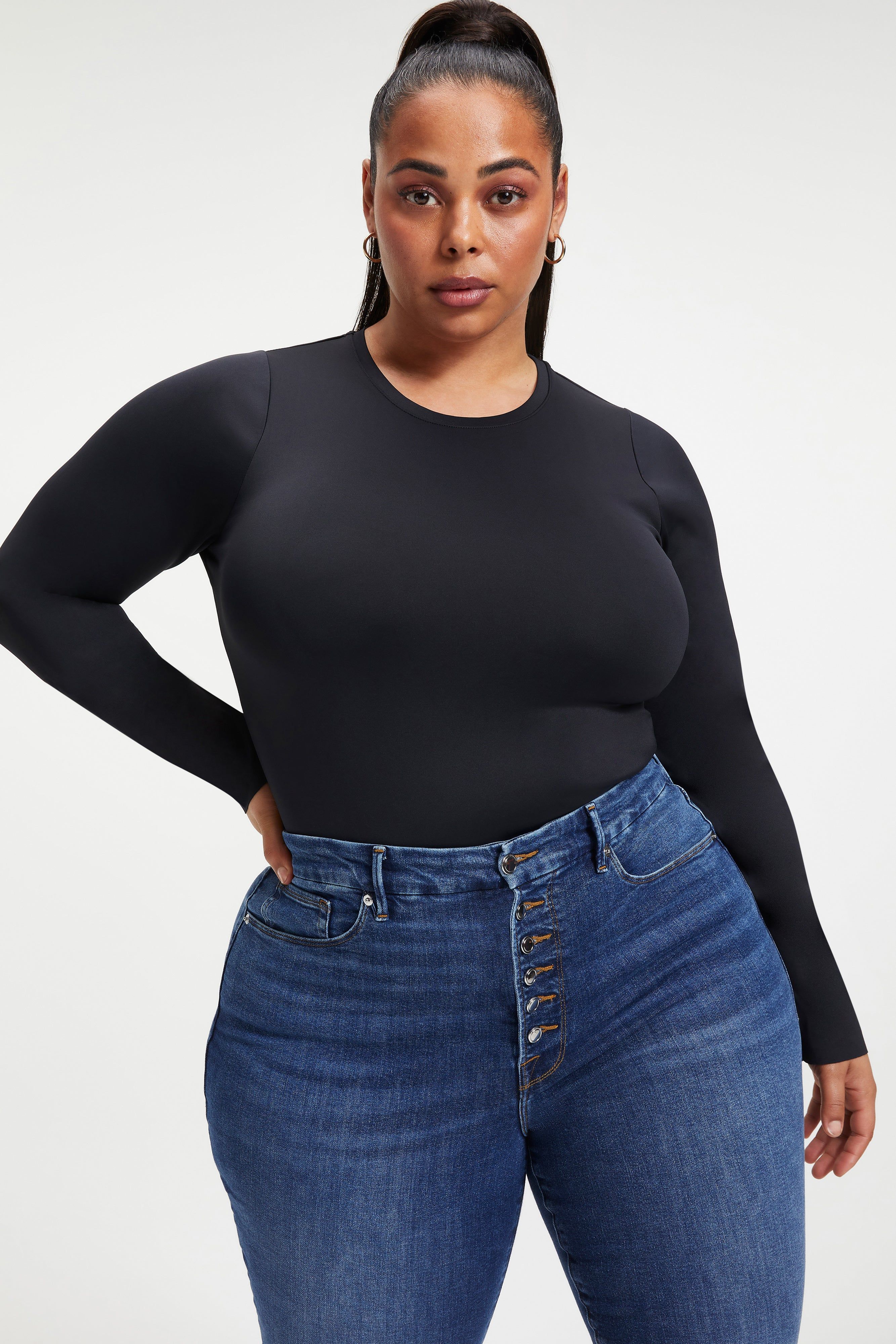 SCUBA CREWNECK BODYSUIT | BLACK001 sold by Good American product image thumbnail 9