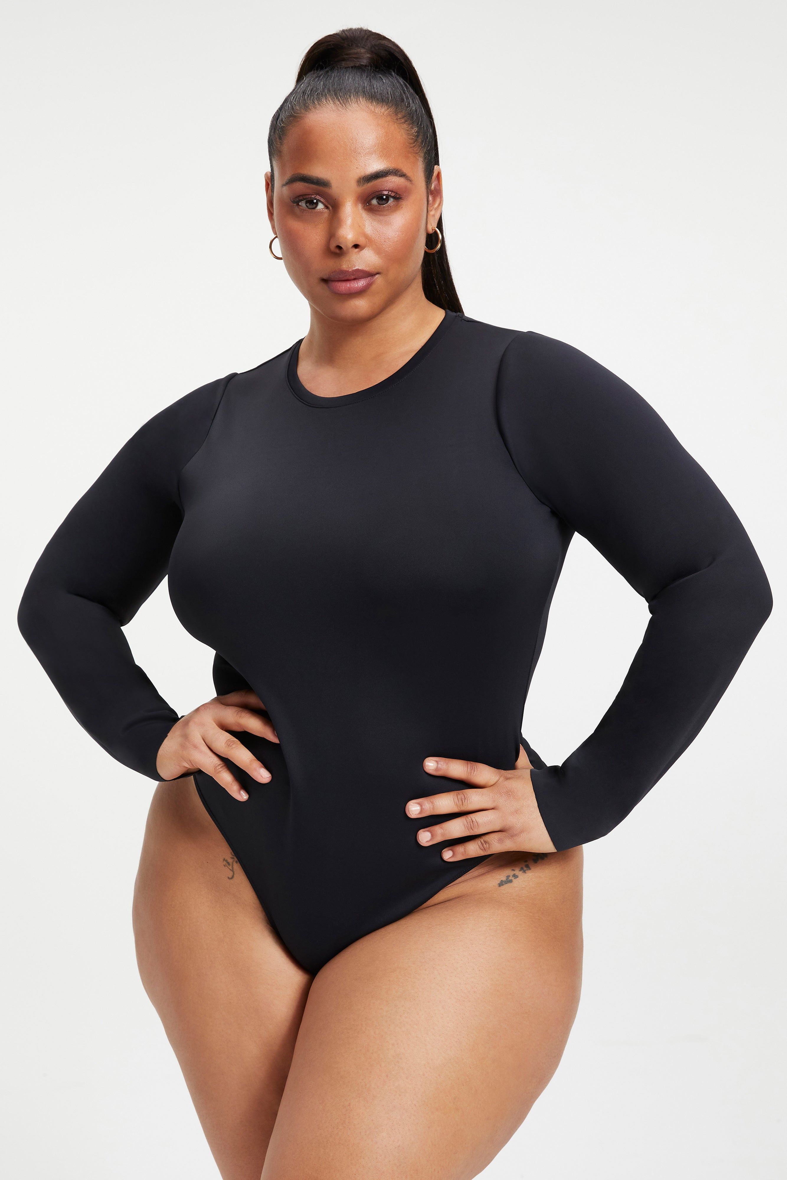 SCUBA CREWNECK BODYSUIT | BLACK001 sold by Good American