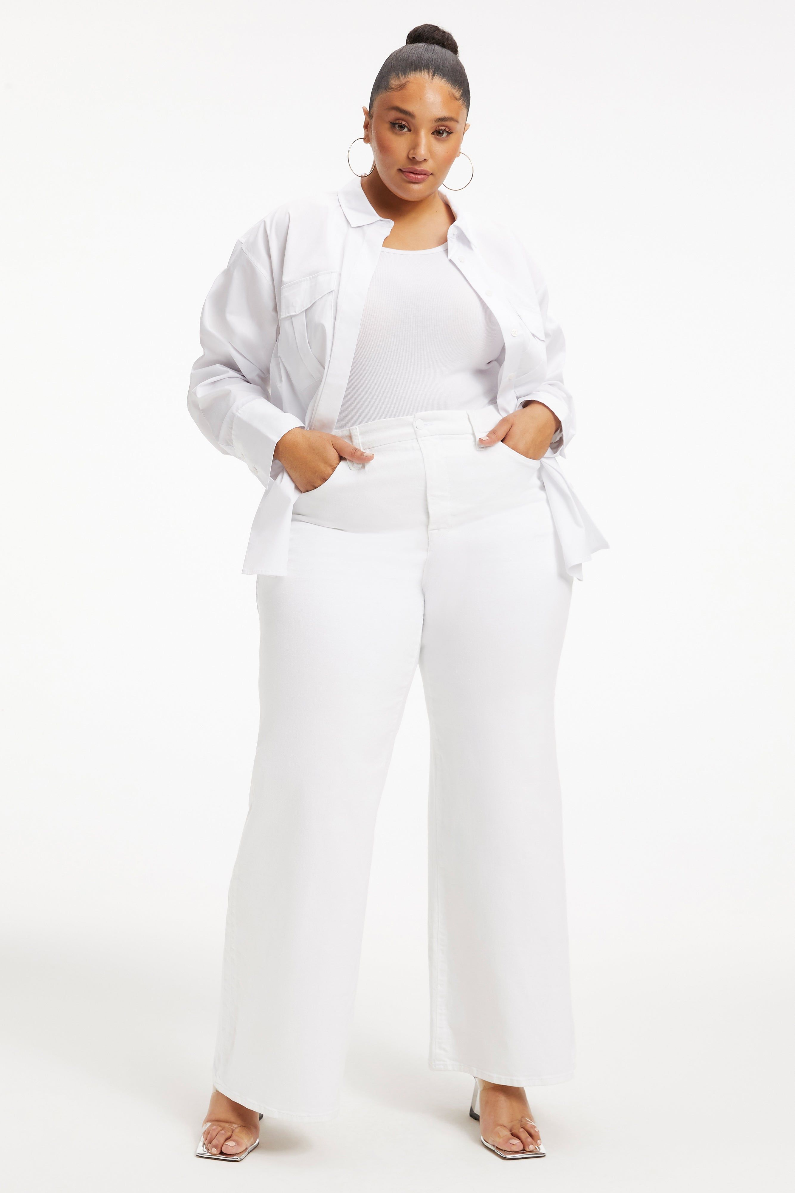 RACERBACK TANK BODYSUIT | WHITE001 sold by Good American product image thumbnail 3