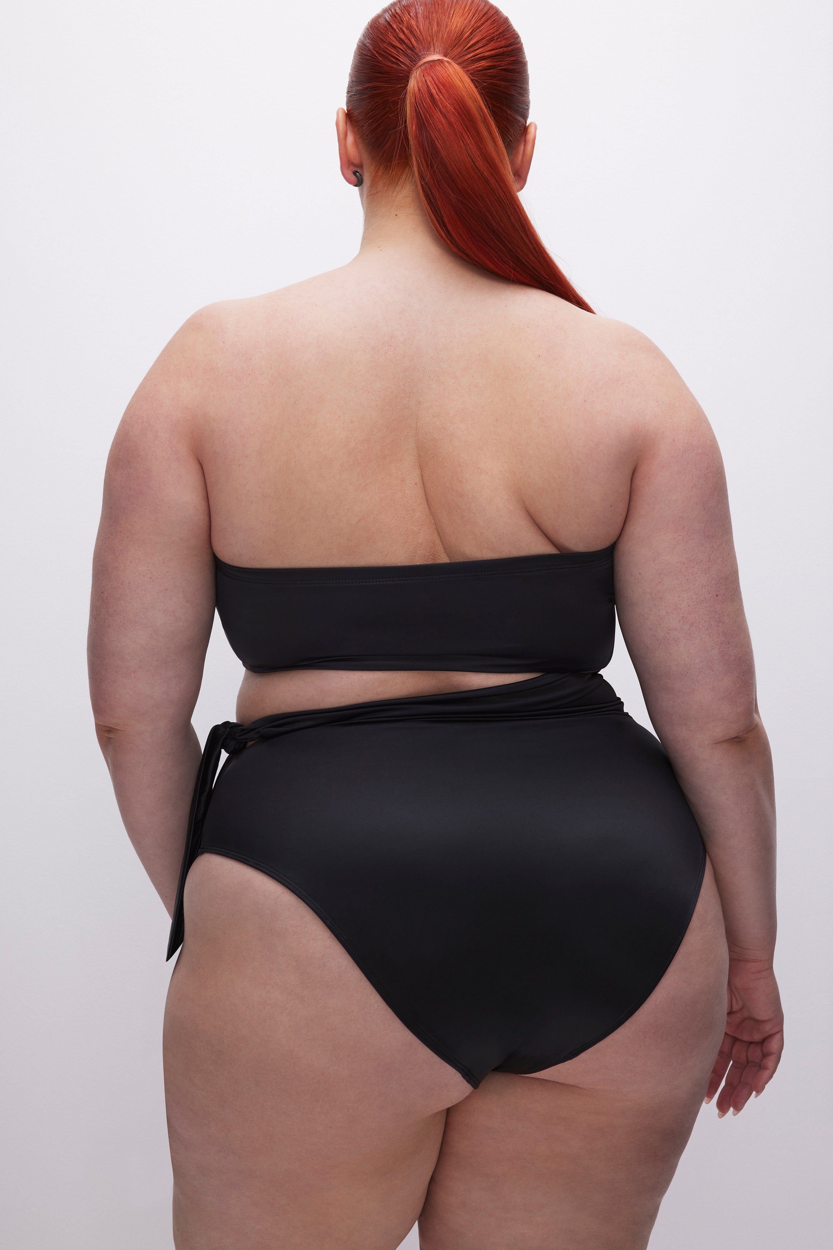 SATIN SIDE TIE SWIMSUIT | BLACK001 sold by Good American product image thumbnail 9