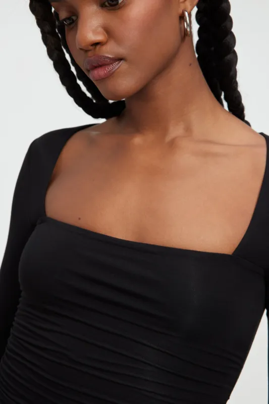 SLINKY JERSEY MAXI DRESS | BLACK001 sold by Good American