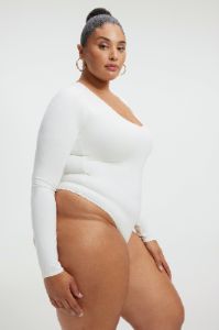 SCOOP NECK BODYSUIT | IVORY001 sold by Good American