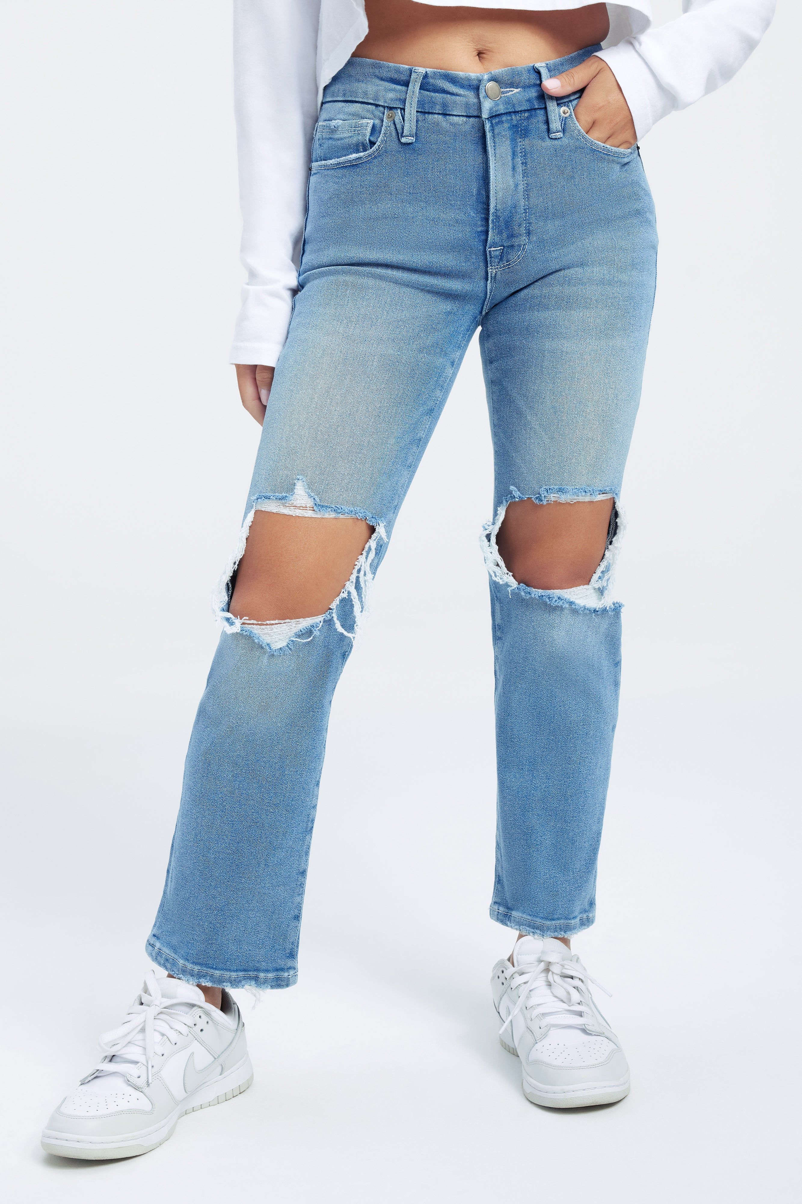 GOOD PETITE STRAIGHT JEANS | INDIGO272 sold by Good American product image thumbnail 2