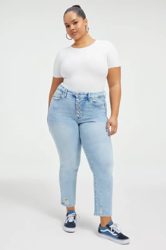 GOOD LEGS STRAIGHT JEANS | INDIGO400 sold by Good American