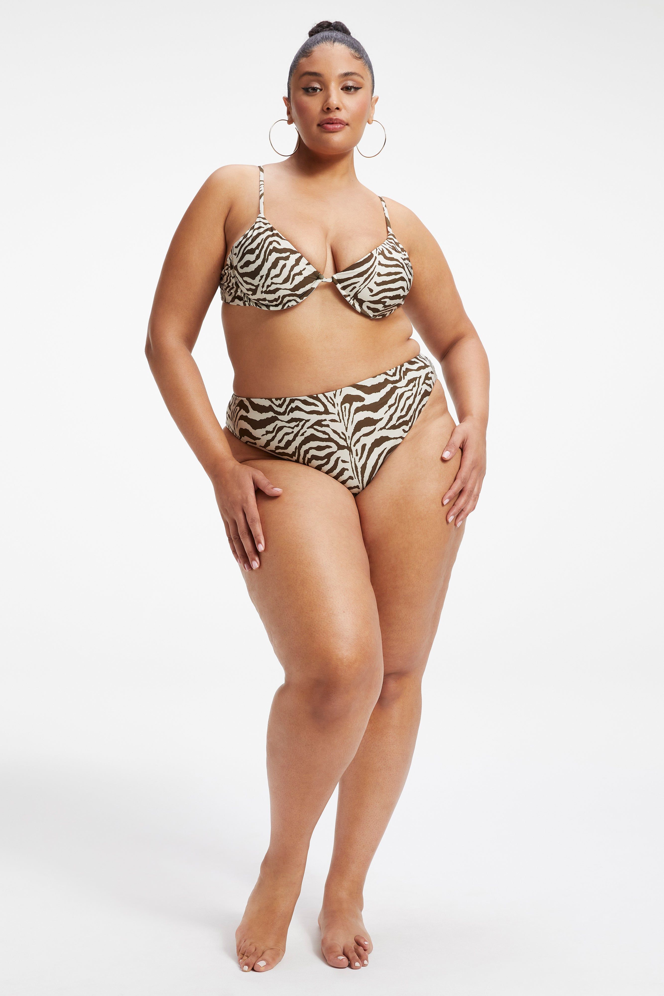 SATIN GOOD WAIST CHEEKY BOTTOM | ZEBRA001 sold by Good American product image thumbnail 12