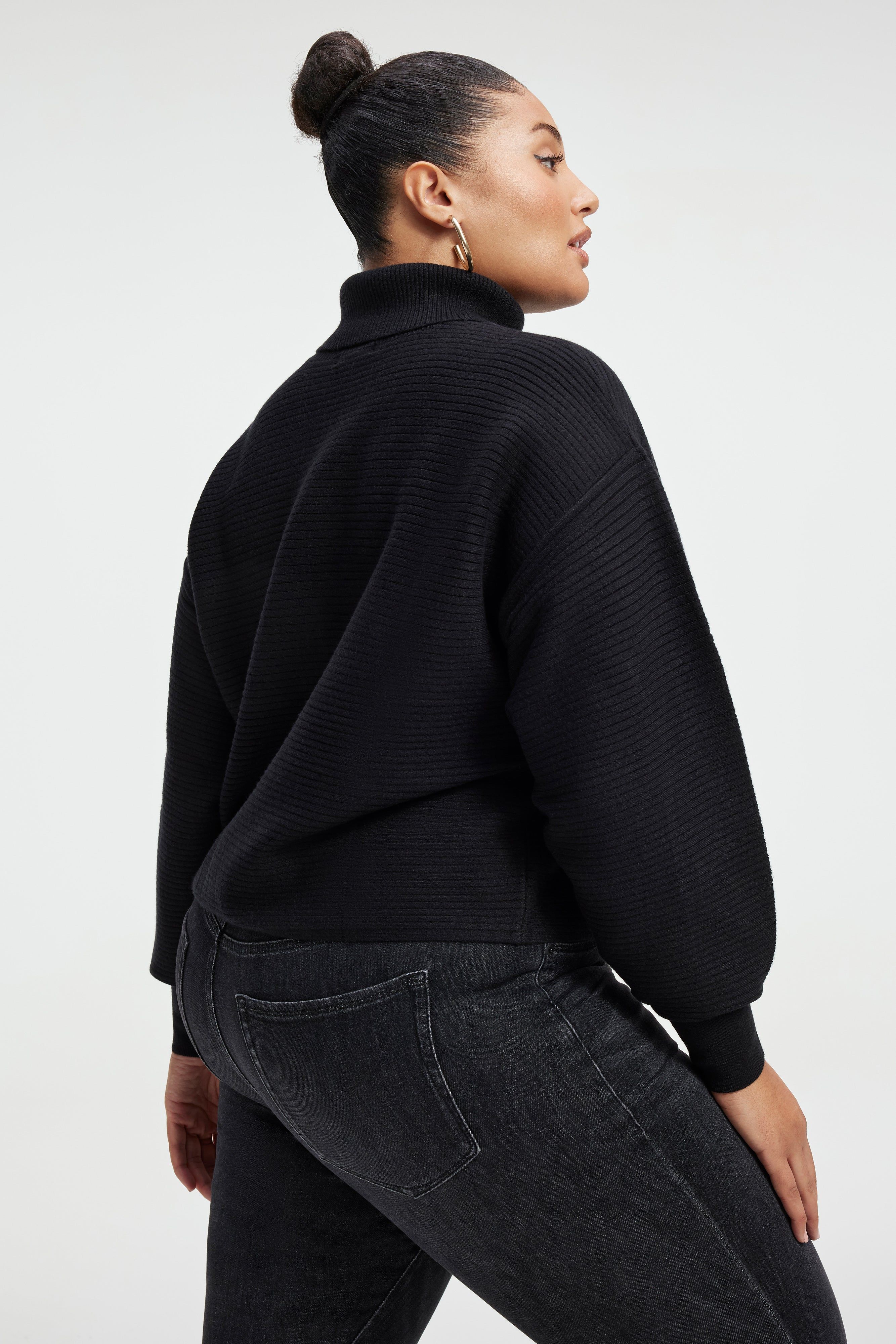 MOCKNECK SWEATER | BLACK001 sold by Good American product image thumbnail 5