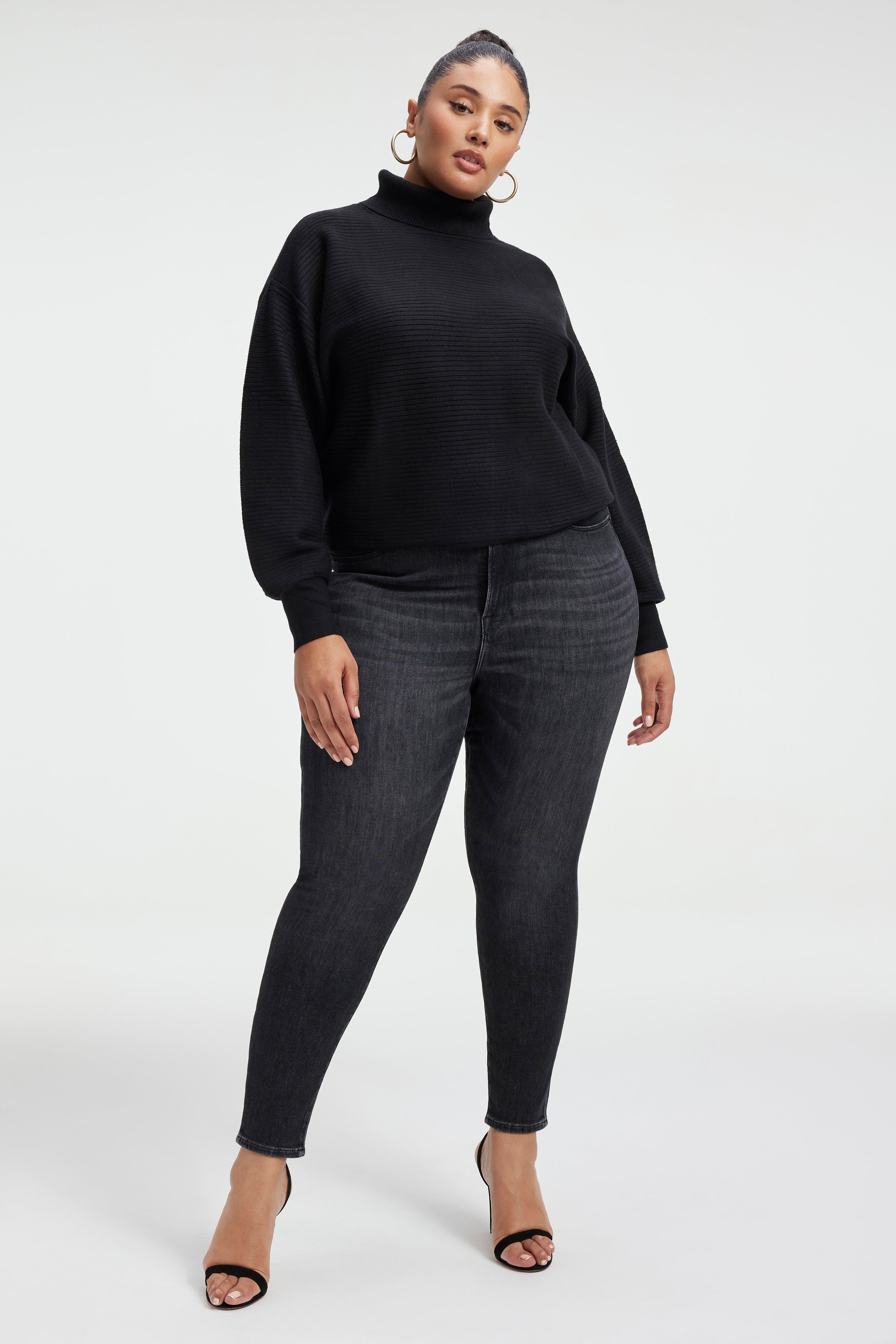 MOCKNECK SWEATER | BLACK001 sold by Good American product image thumbnail 3