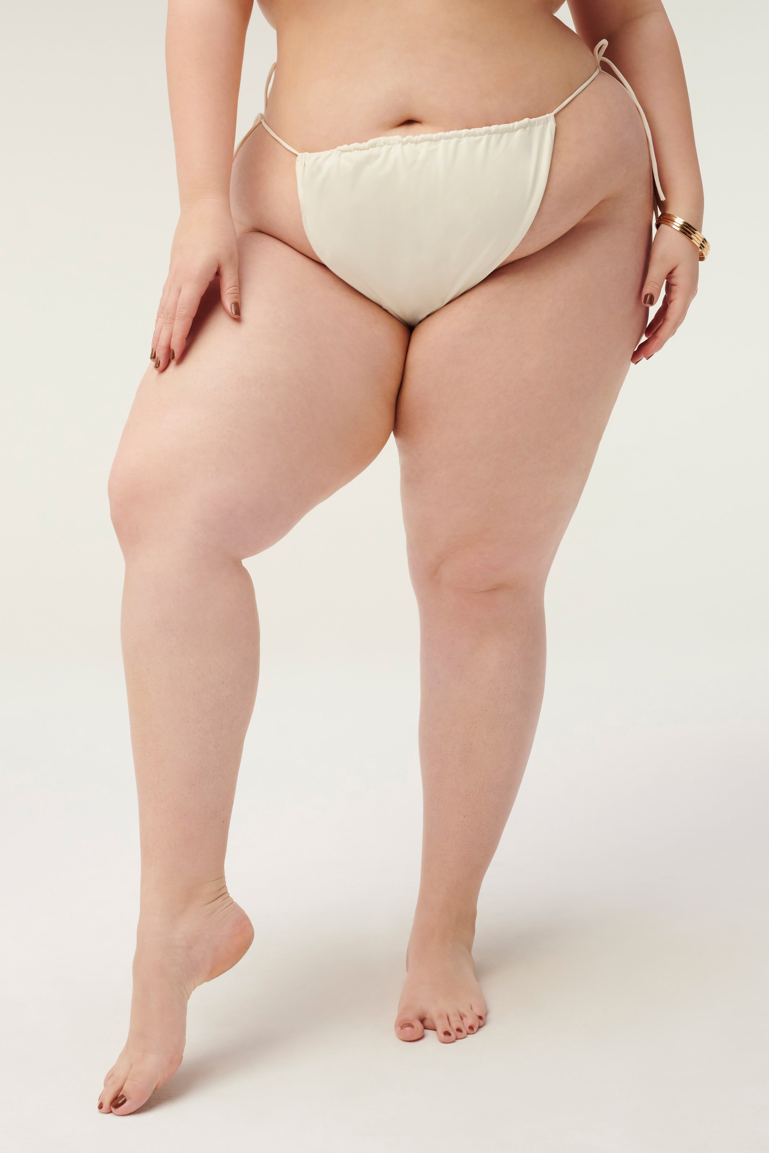 TINY TIES BOTTOM | IVORY001 sold by Good American product image thumbnail 13