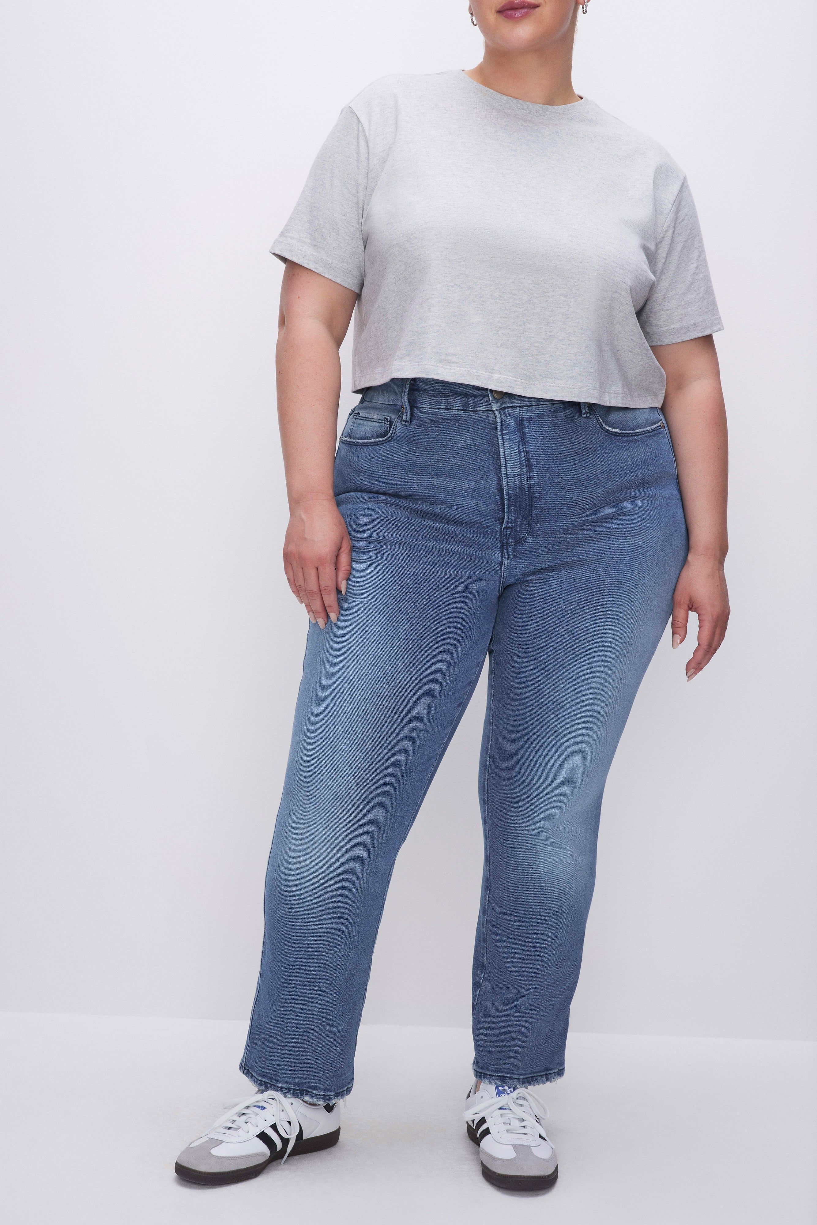 GOOD CURVE STRAIGHT JEANS | BLUE858 sold by Good American product image thumbnail 6