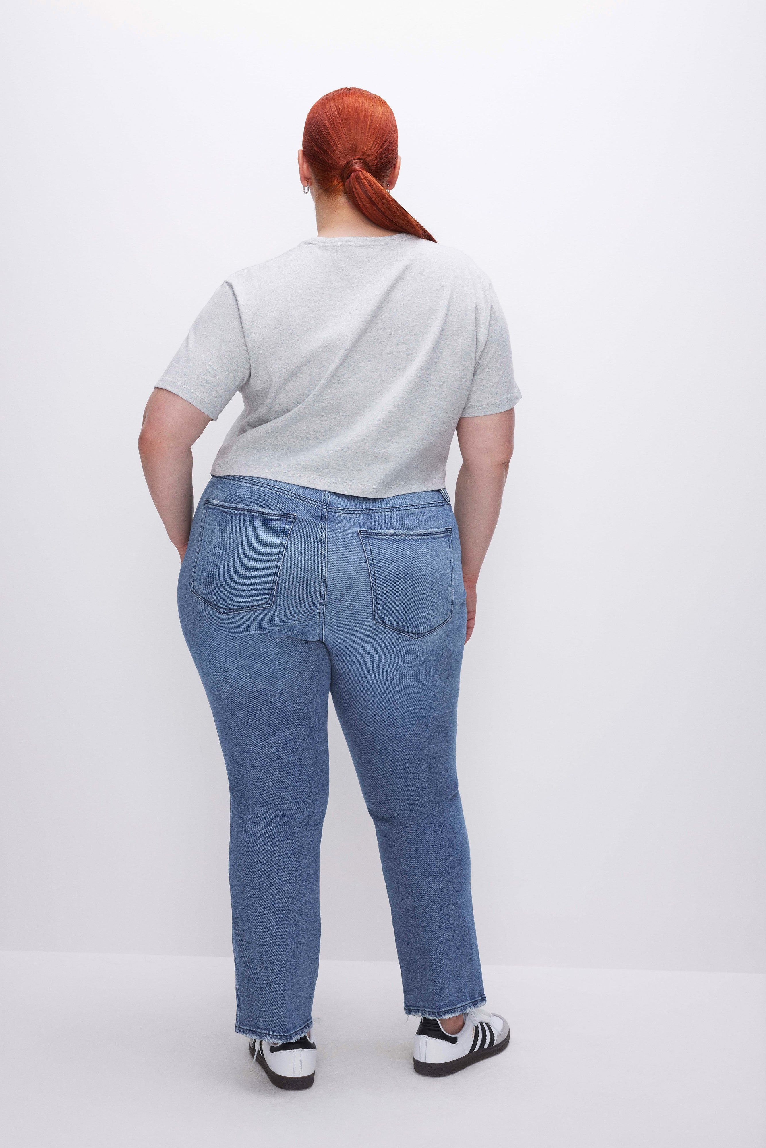 GOOD CURVE STRAIGHT JEANS | BLUE858 sold by Good American product image thumbnail 8
