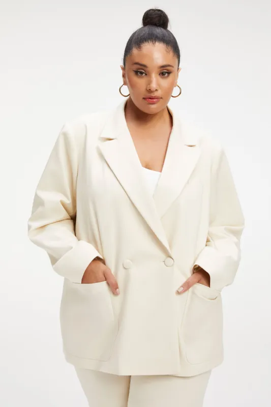 WOVEN BLAZER | BONE001 sold by Good American