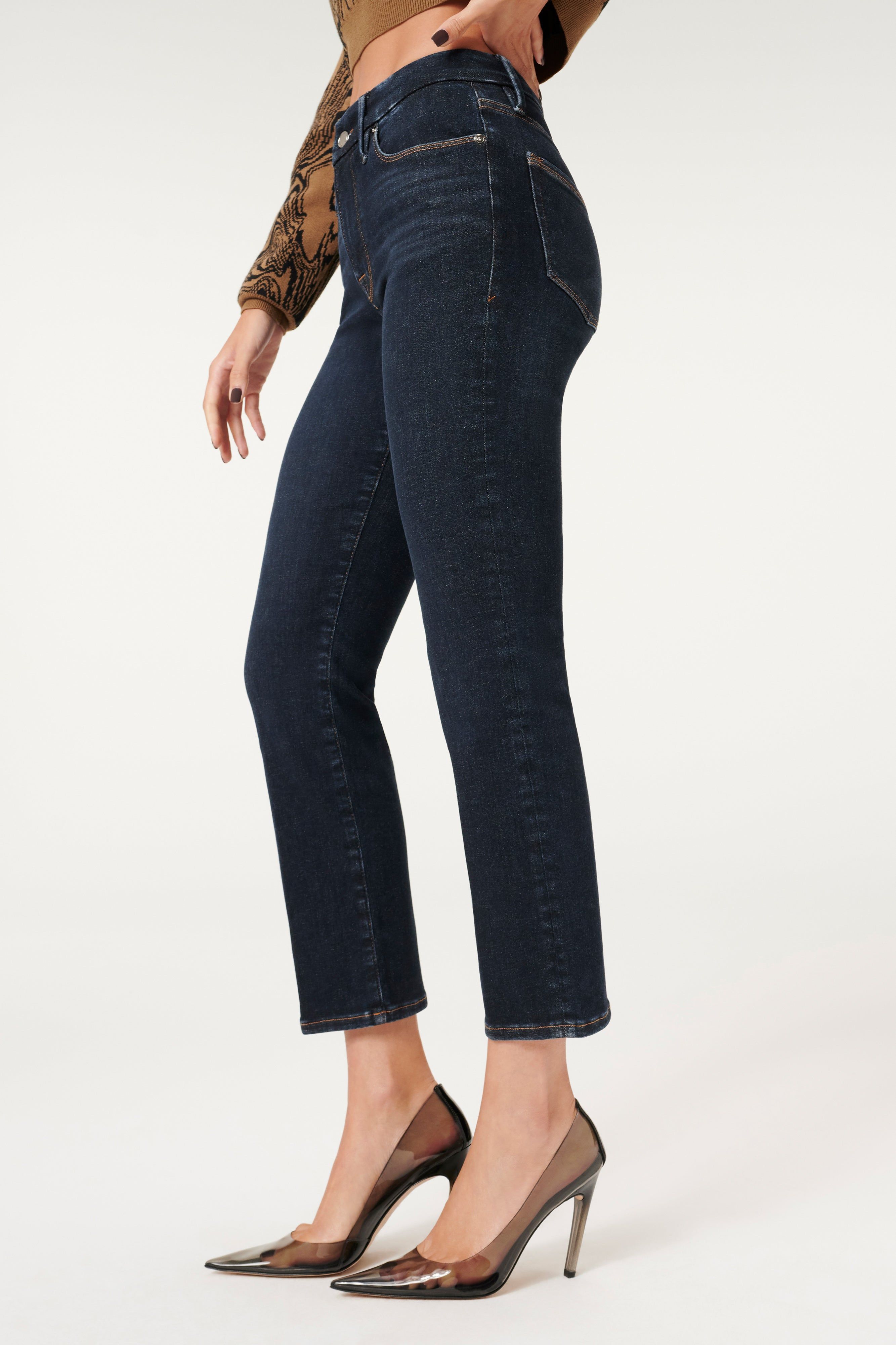 ALWAYS FITS GOOD STRAIGHT JEANS | BLUE241 sold by Good American product image thumbnail 4