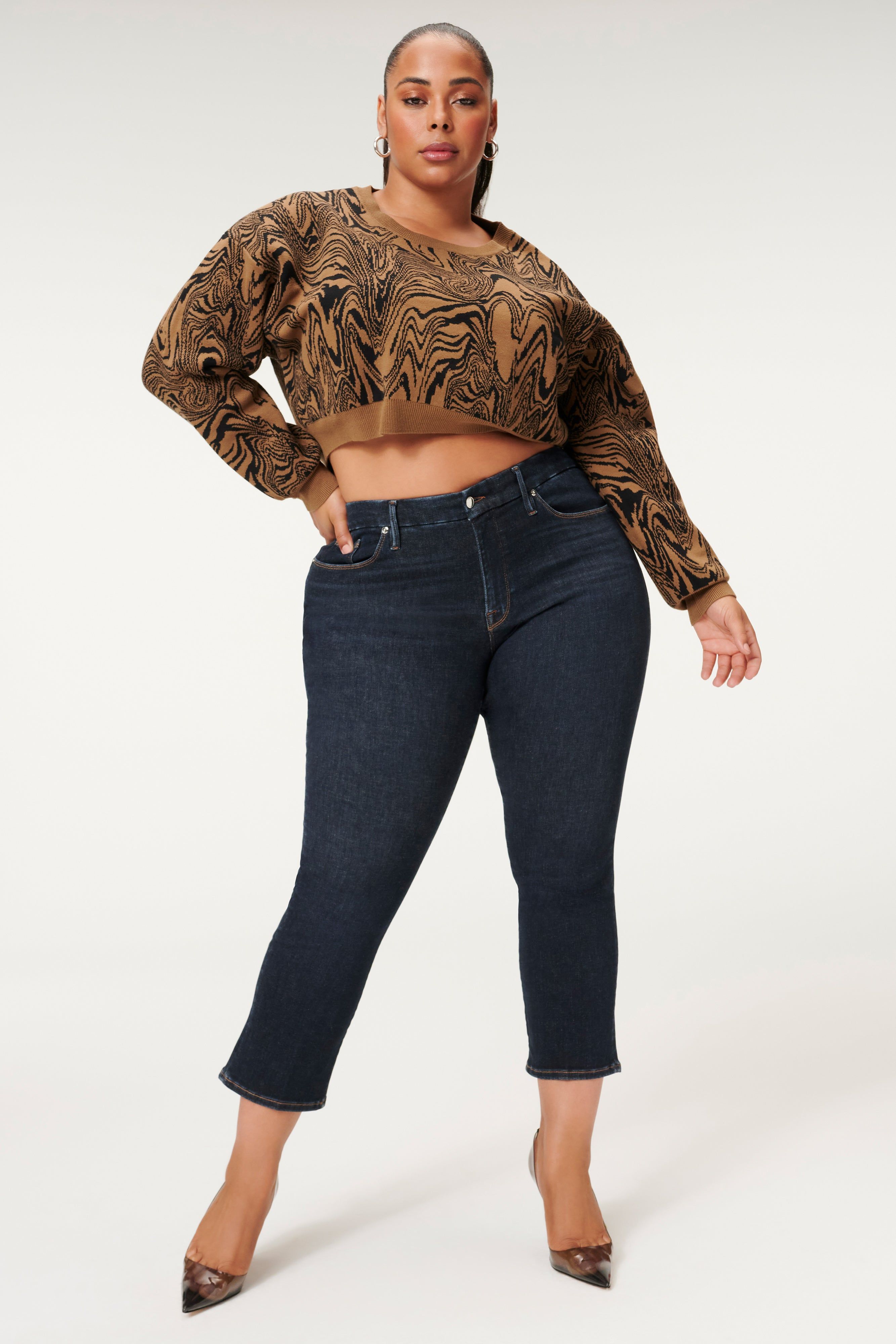 ALWAYS FITS GOOD STRAIGHT JEANS | BLUE241 sold by Good American product image thumbnail 6