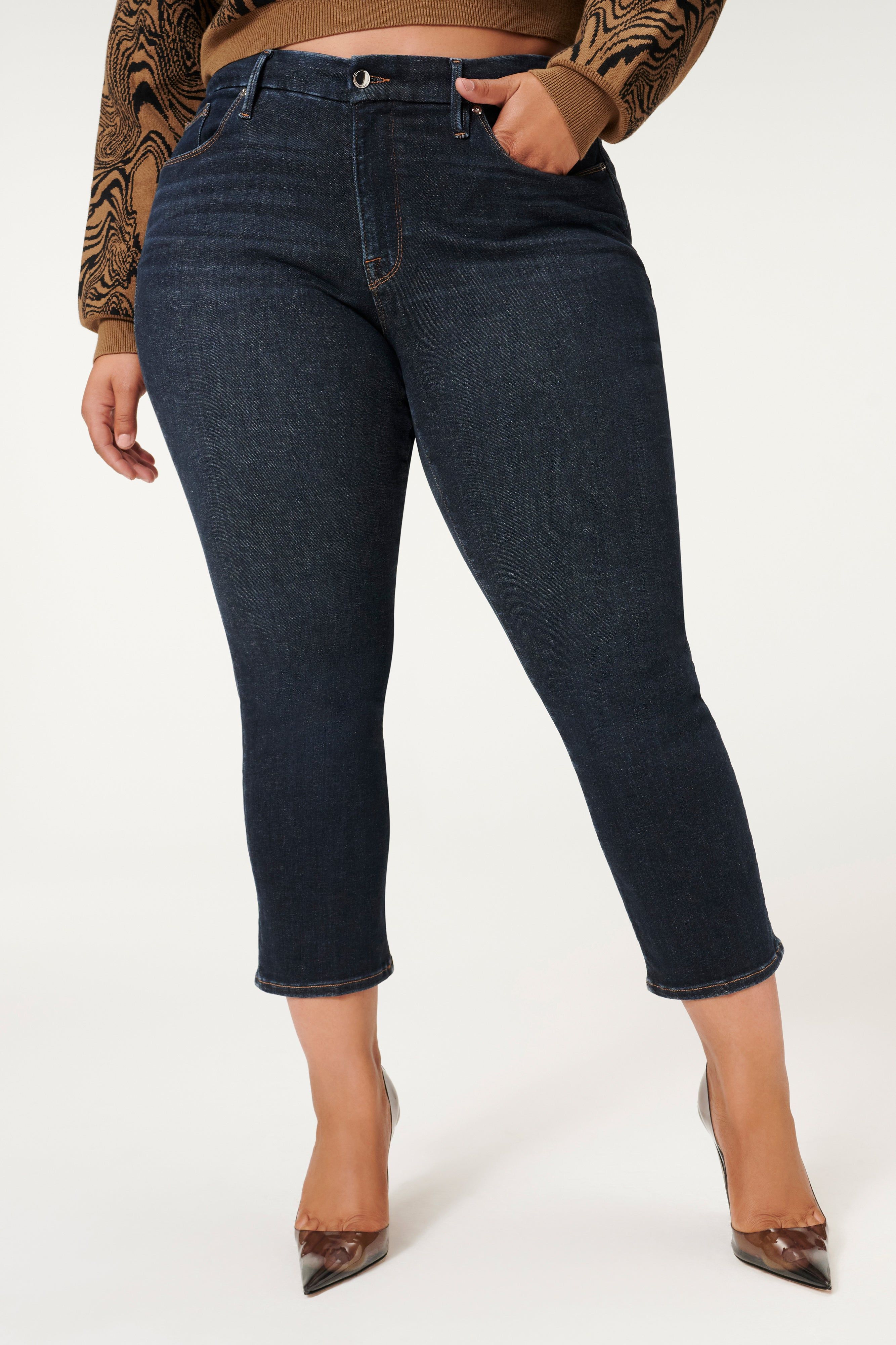 ALWAYS FITS GOOD STRAIGHT JEANS | BLUE241 sold by Good American product image thumbnail 8
