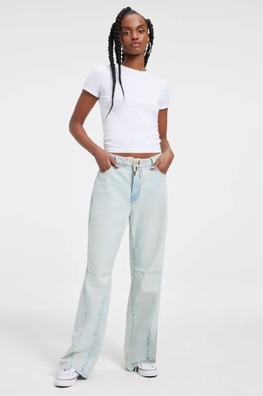 GOOD '90s DRAWSTRING JEANS | INDIGO398 sold by Good American