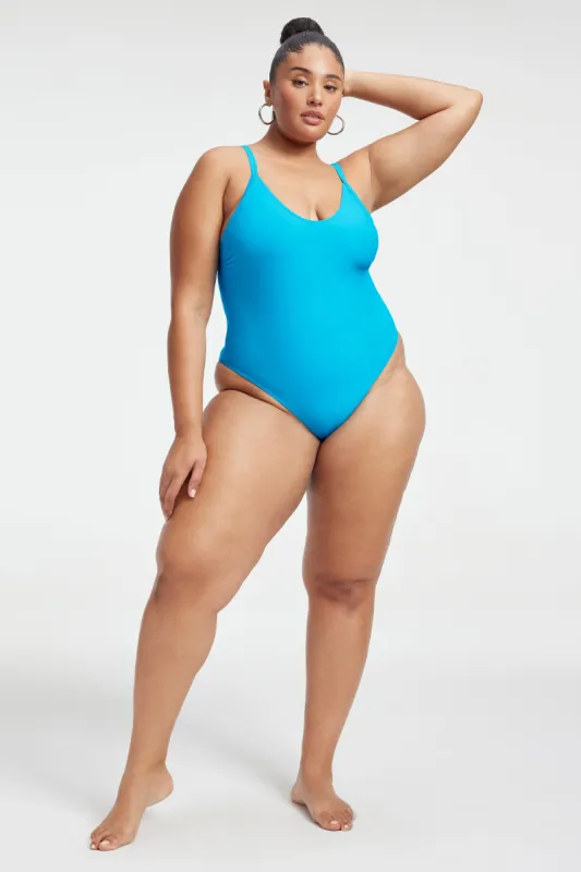 ALWAYS SUNNY ONE-PIECE SWIMSUIT | ATOMICBLUE001 sold by Good American