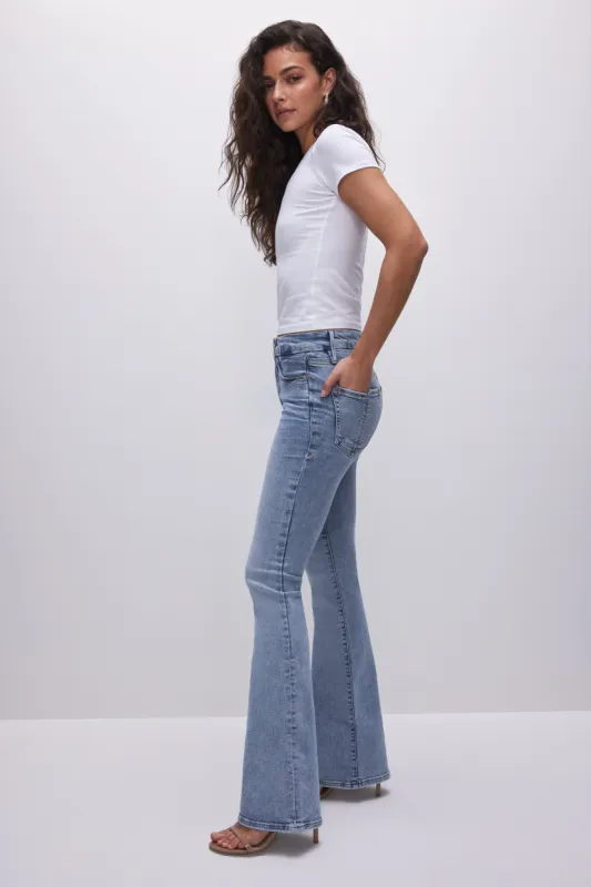 GOOD LEGS FLARE JEANS | INDIGO131 sold by Good American