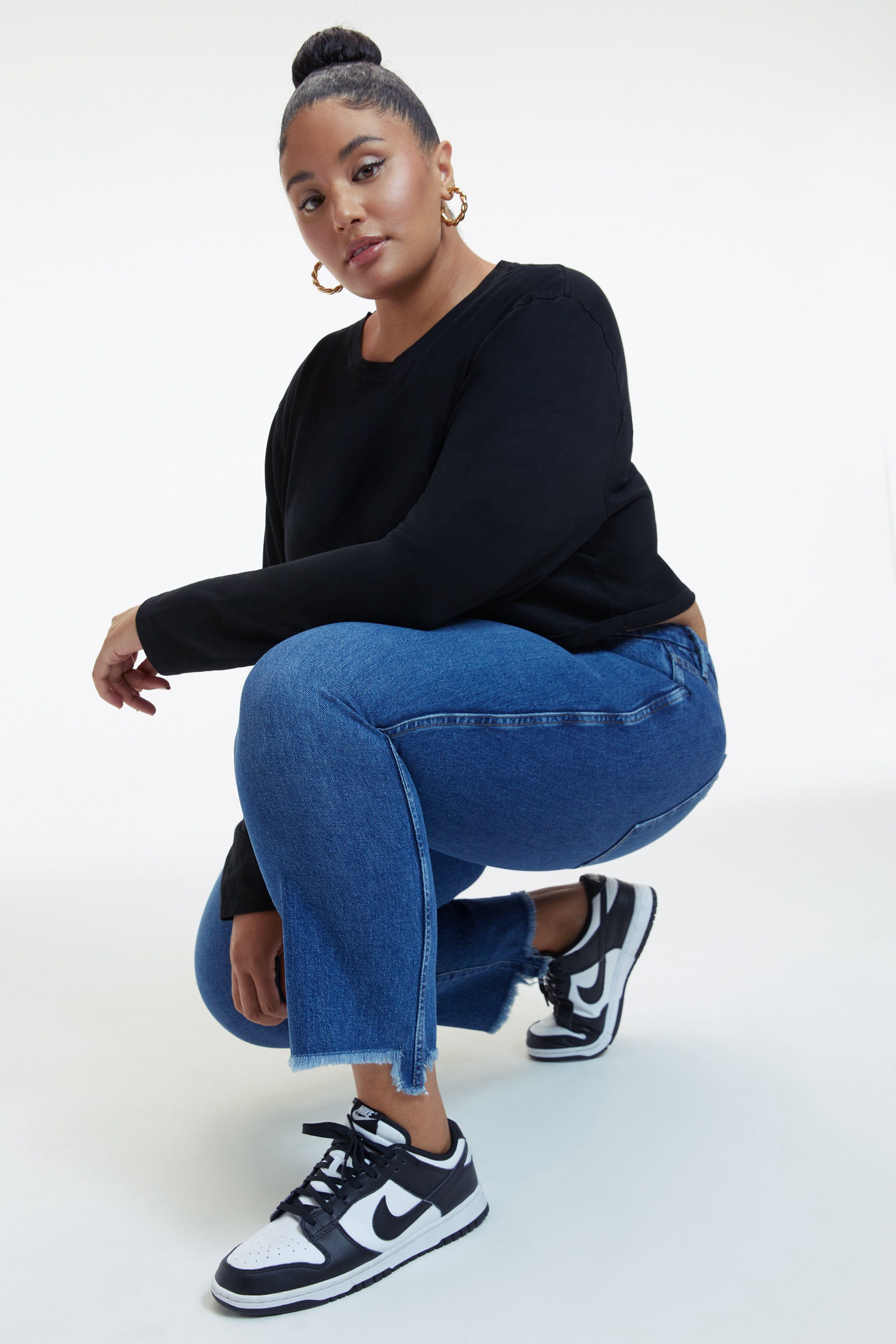 GOOD CURVE STRAIGHT JEANS | INDIGO125 sold by Good American product image thumbnail 6