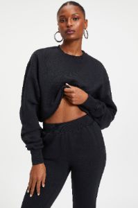CROPPED & COOL SWEATSHIRT | BLACK001 sold by Good American