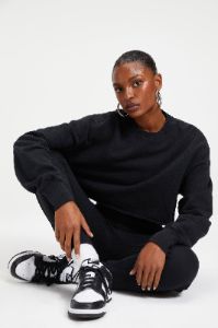 CROPPED & COOL SWEATSHIRT | BLACK001 sold by Good American