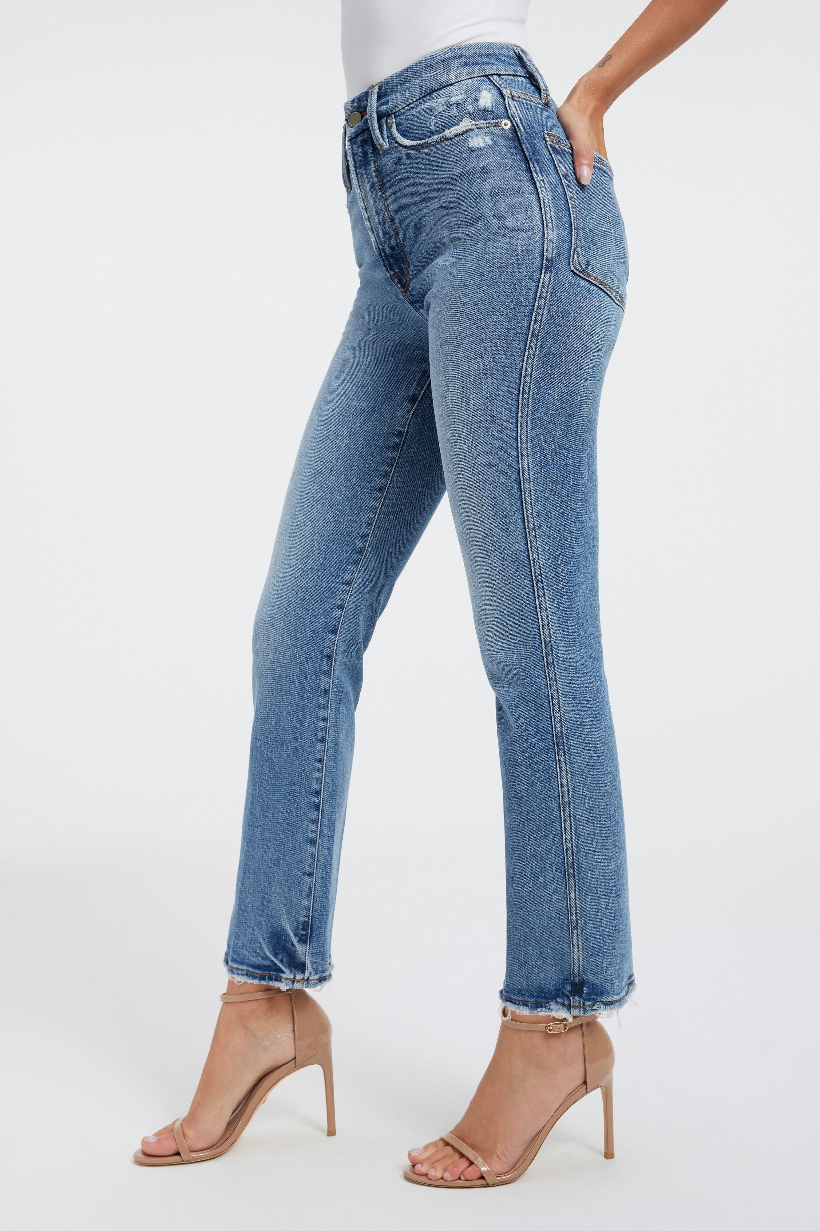 GOOD CURVE STRAIGHT JEANS | INDIGO338 sold by Good American product image thumbnail 3