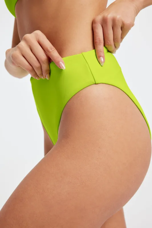 GOOD WAIST CHEEKY BIKINI BOTTOM | ELECTRIC LIME002 sold by Good American