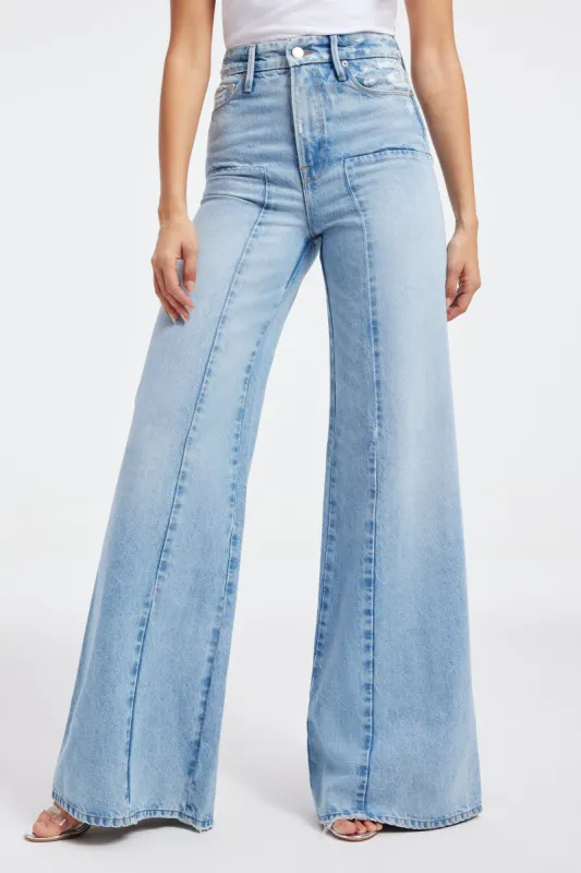 GOOD WAIST PALAZZO JEANS | INDIGO417 sold by Good American