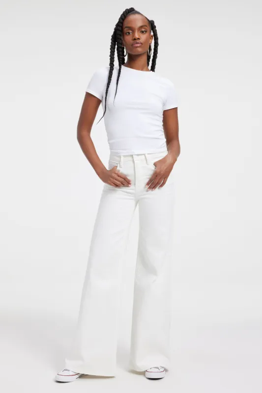 GOOD WAIST PALAZZO JEANS | WHITE001 sold by Good American