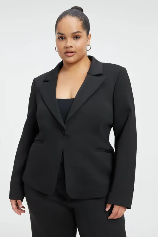 SCUBA SCULPTED BLAZER | BLACK001 sold by Good American