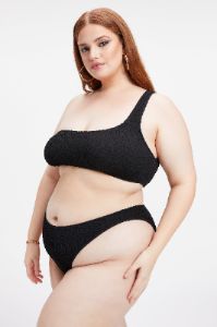 ALWAYS FITS SHOULDER BIKINI TOP | BLACK001 sold by Good American