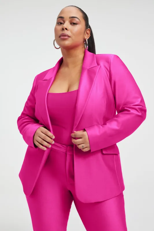 COMPRESSION SHINE SCULPTED BLAZER | FUCHSIA PINK001 sold by Good American