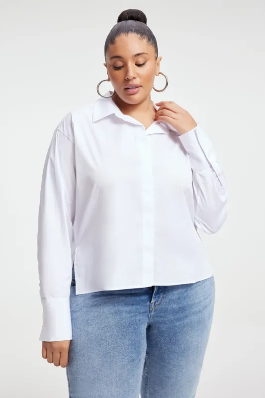 HI LOW GOOD SHIRT | WHITE001 sold by Good American