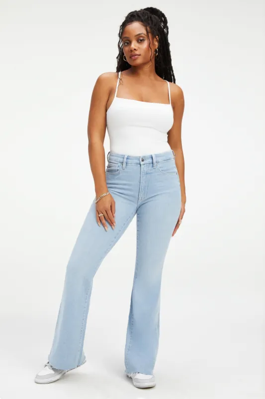 GOOD LEGS FLARE JEANS | INDIGO204 sold by Good American