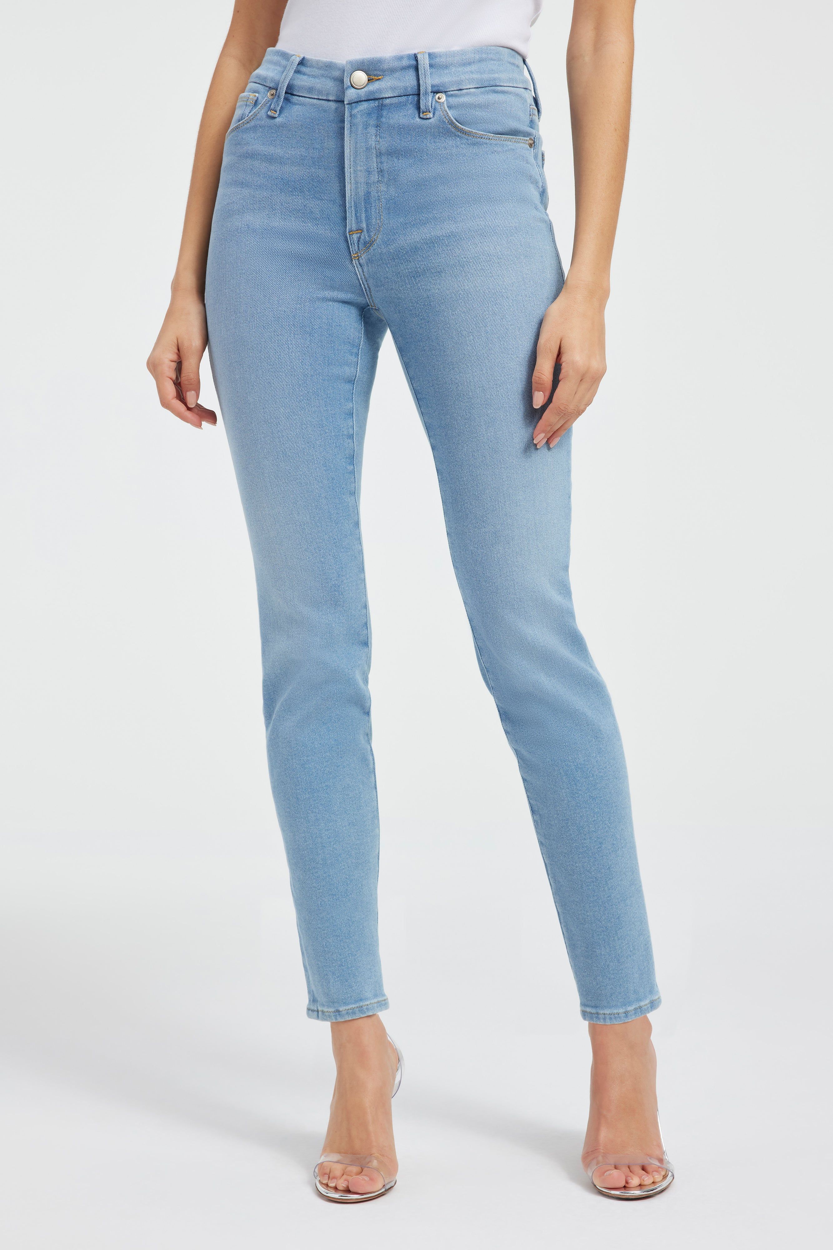 GOOD LEGS SKINNY JEANS | INDIGO386 sold by Good American product image thumbnail 6