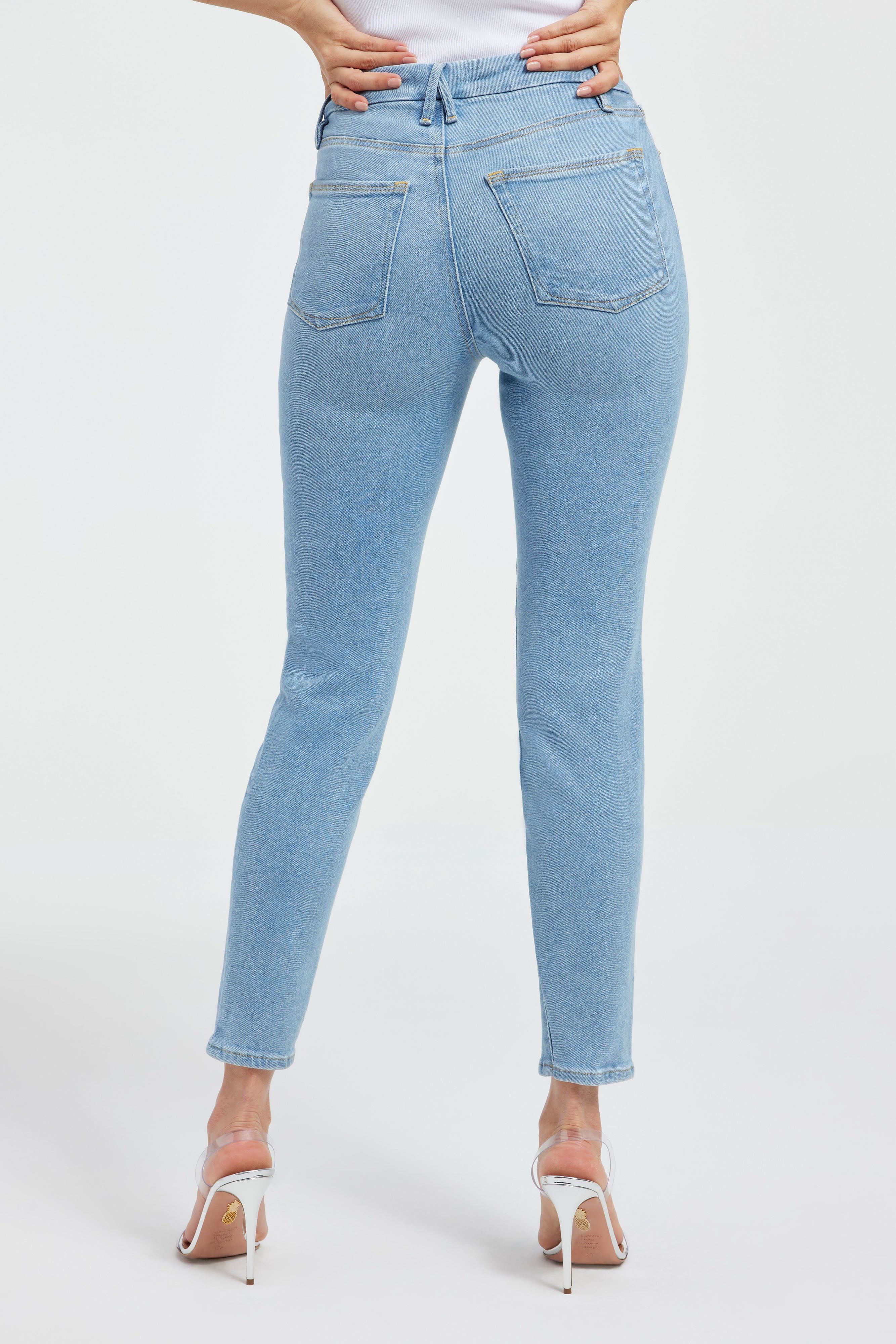 GOOD LEGS SKINNY JEANS | INDIGO386 sold by Good American product image thumbnail 9