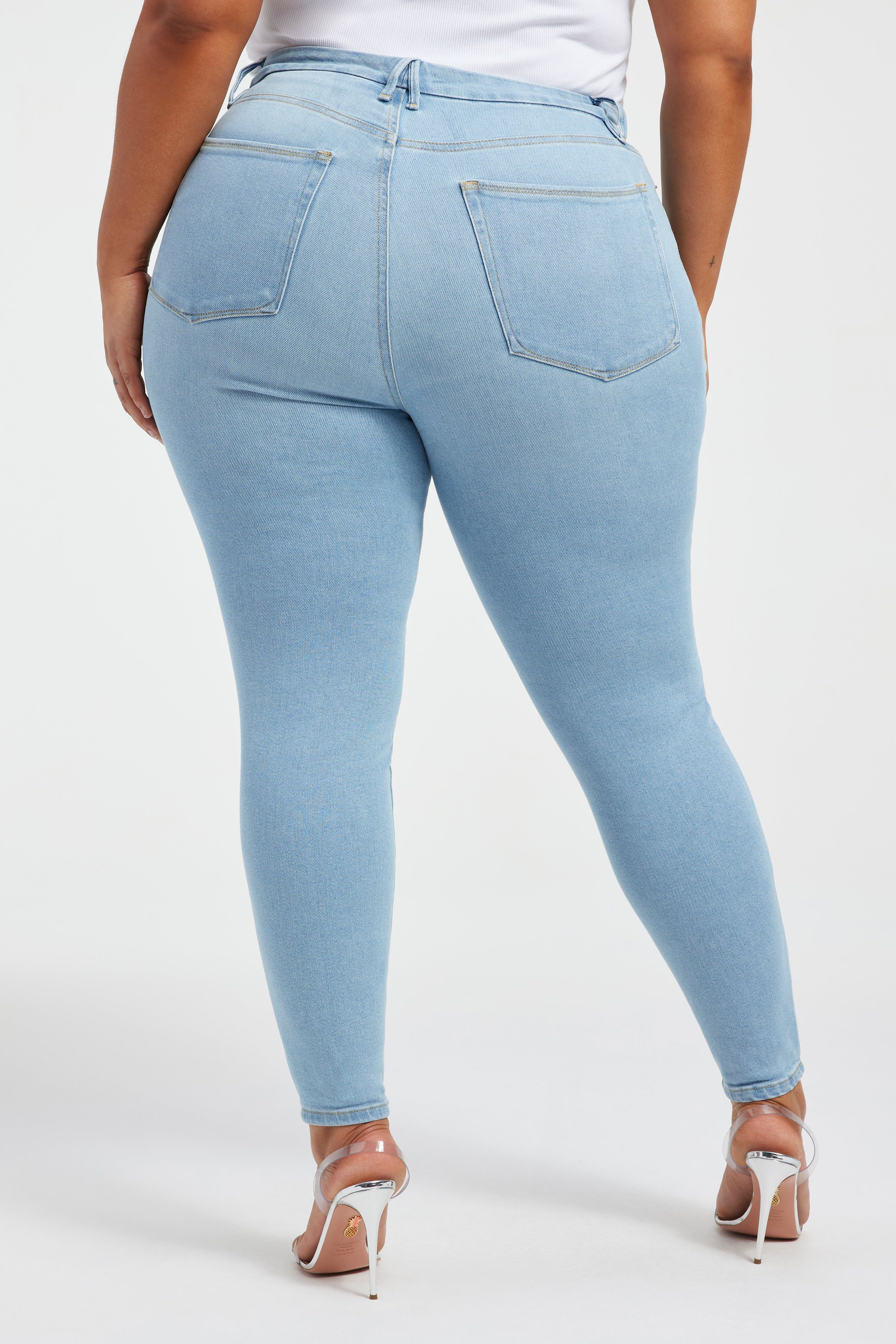 GOOD LEGS SKINNY JEANS | INDIGO386 sold by Good American product image thumbnail 4