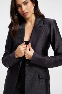 COMPRESSION SHINE SCULPTED BLAZER | BLACK001 sold by Good American