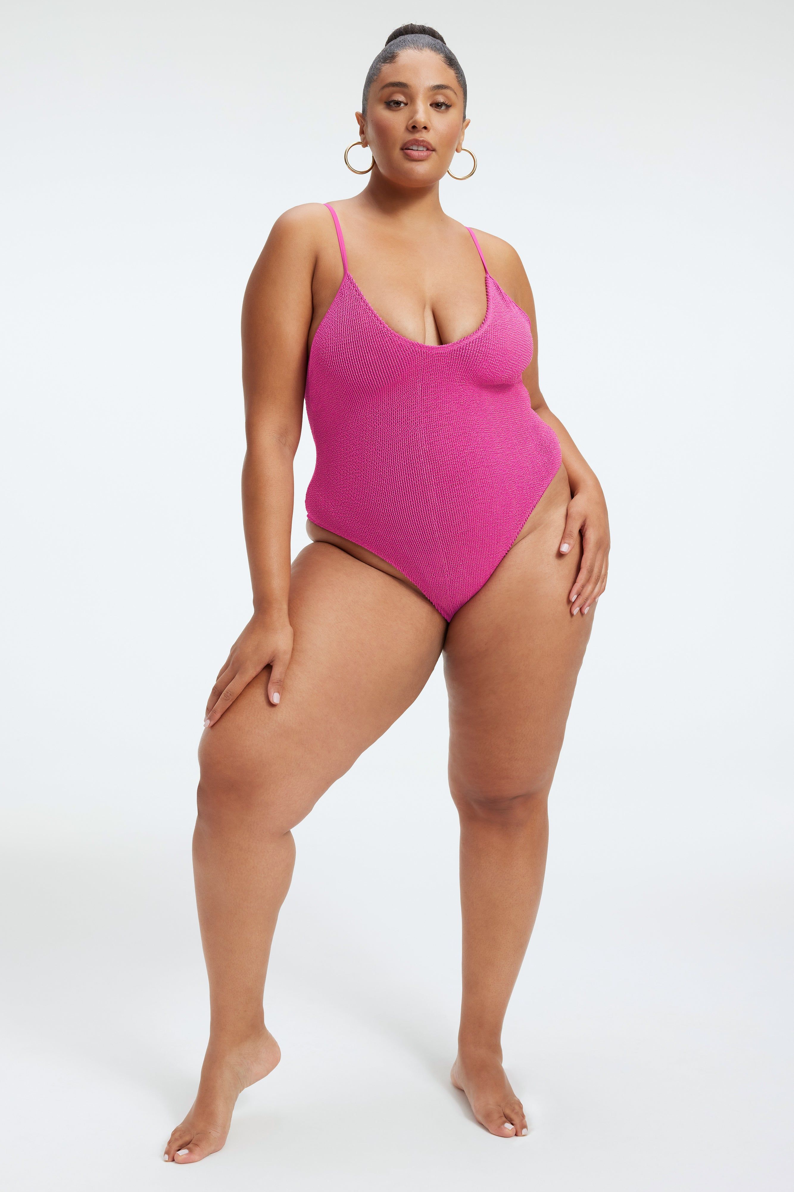 ALWAYS FITS METALLIC ONE-PIECE | FUSCHIA PINK001 sold by Good American product image thumbnail 4