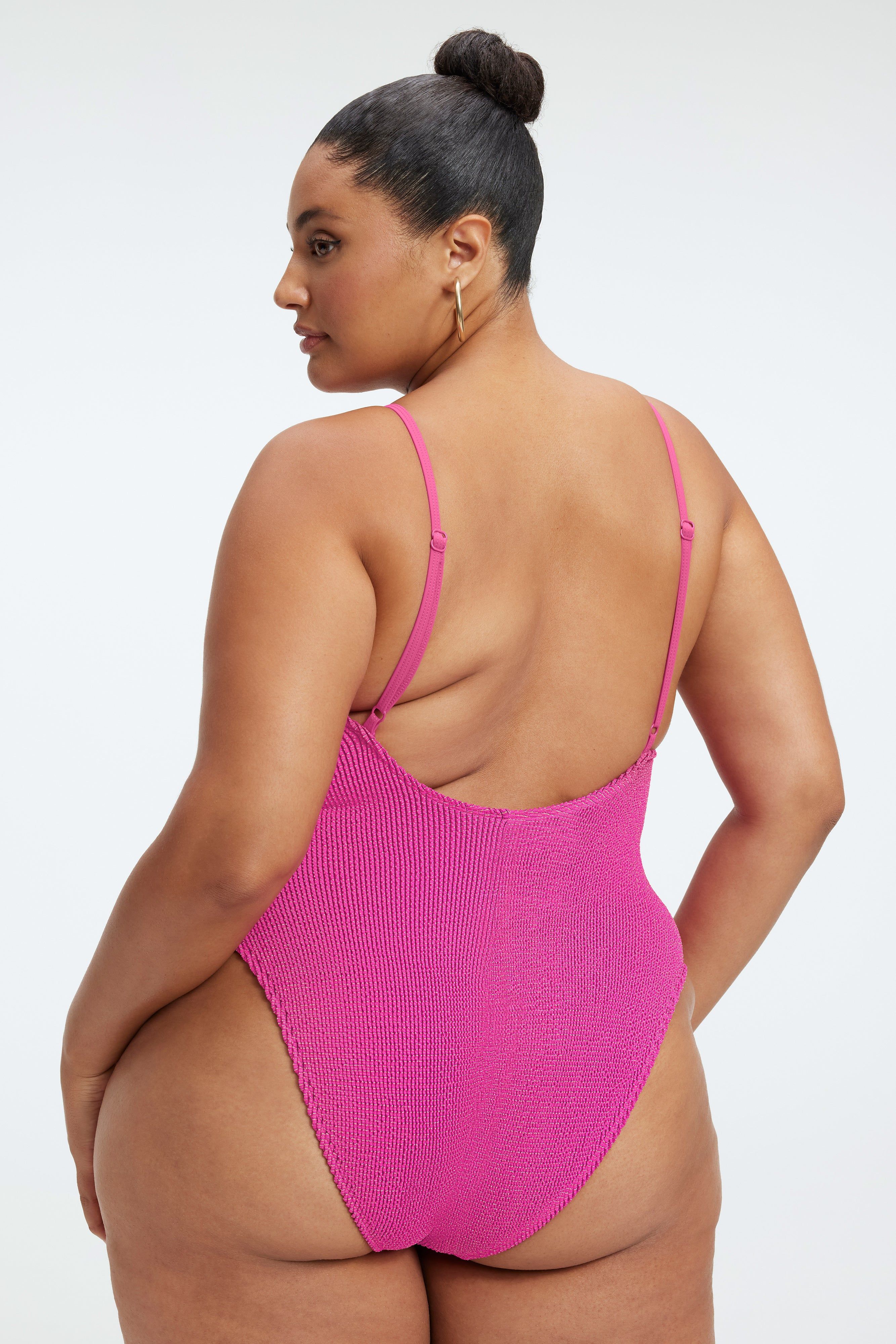 ALWAYS FITS METALLIC ONE-PIECE | FUSCHIA PINK001 sold by Good American product image thumbnail 5