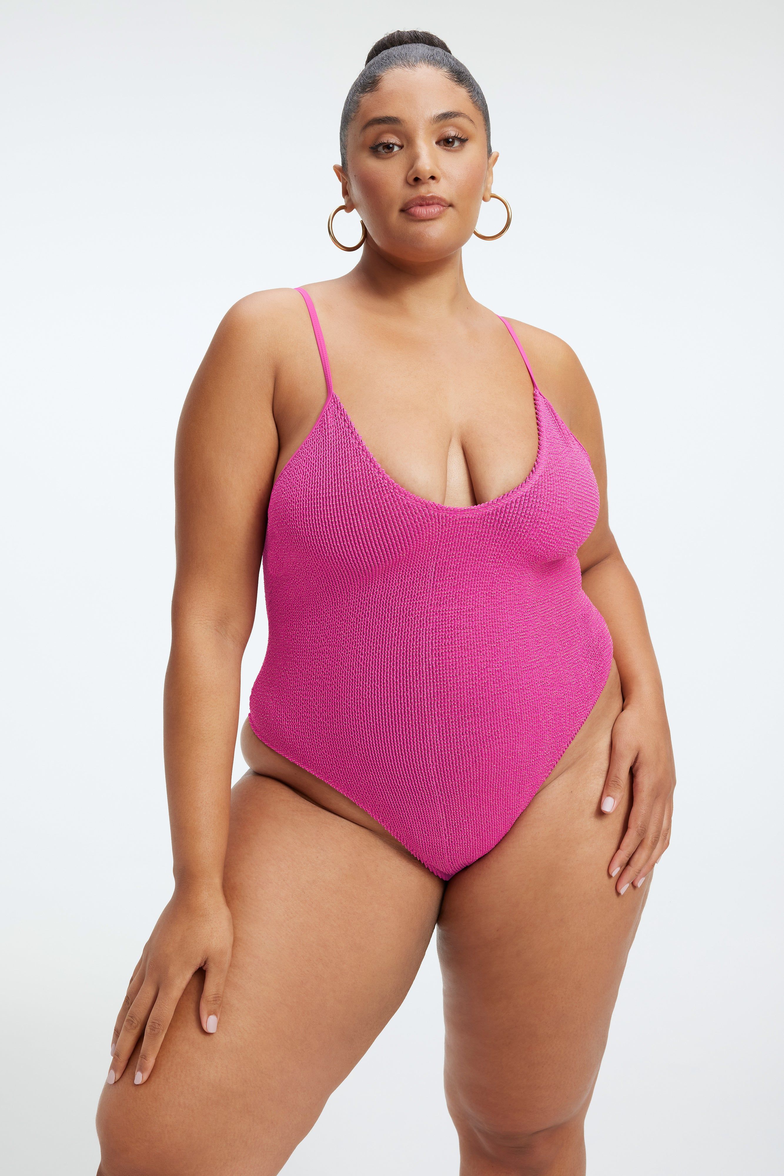 ALWAYS FITS METALLIC ONE-PIECE | FUSCHIA PINK001 sold by Good American