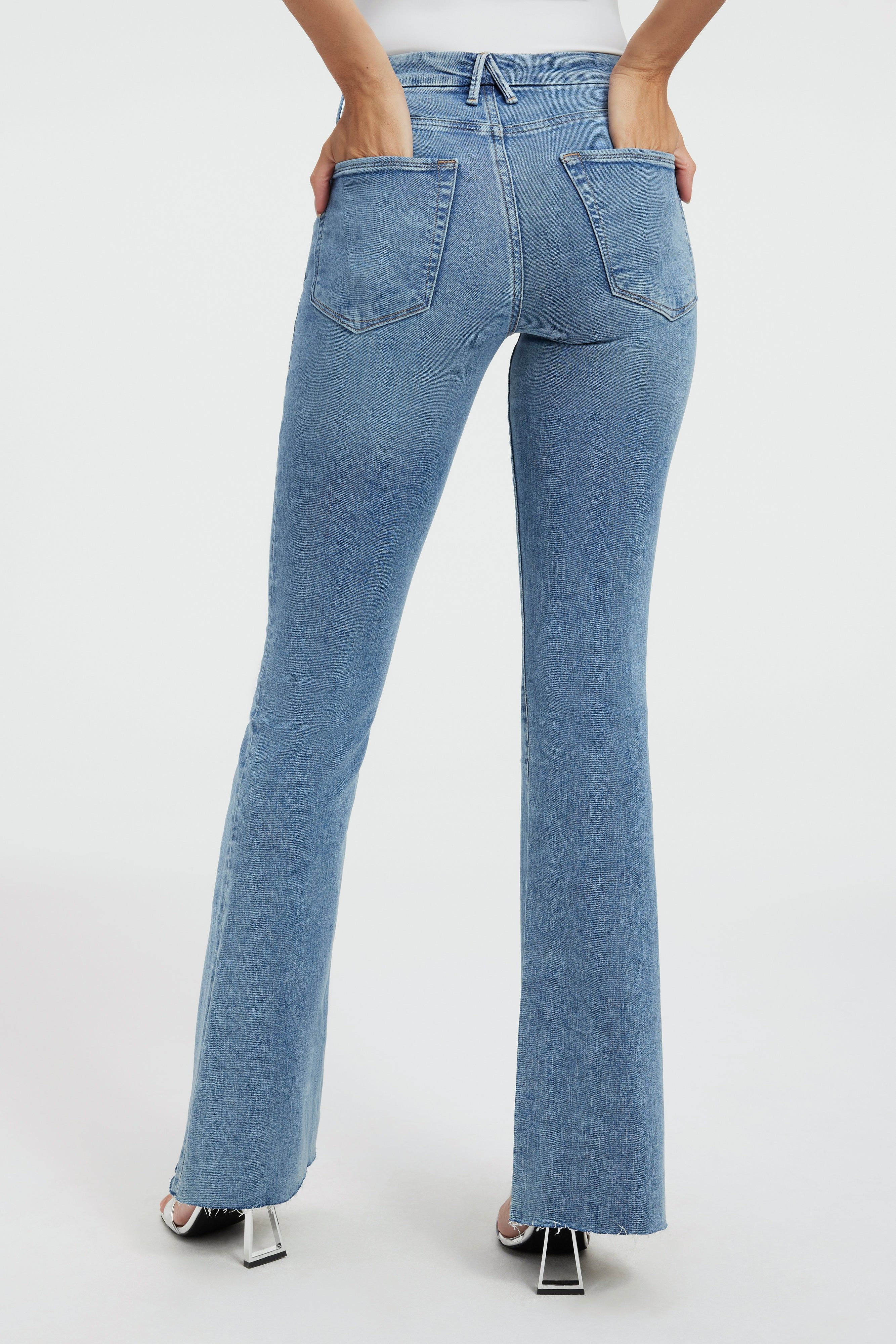 GOOD LEGS FLARE JEANS | INDIGO330 sold by Good American product image thumbnail 5