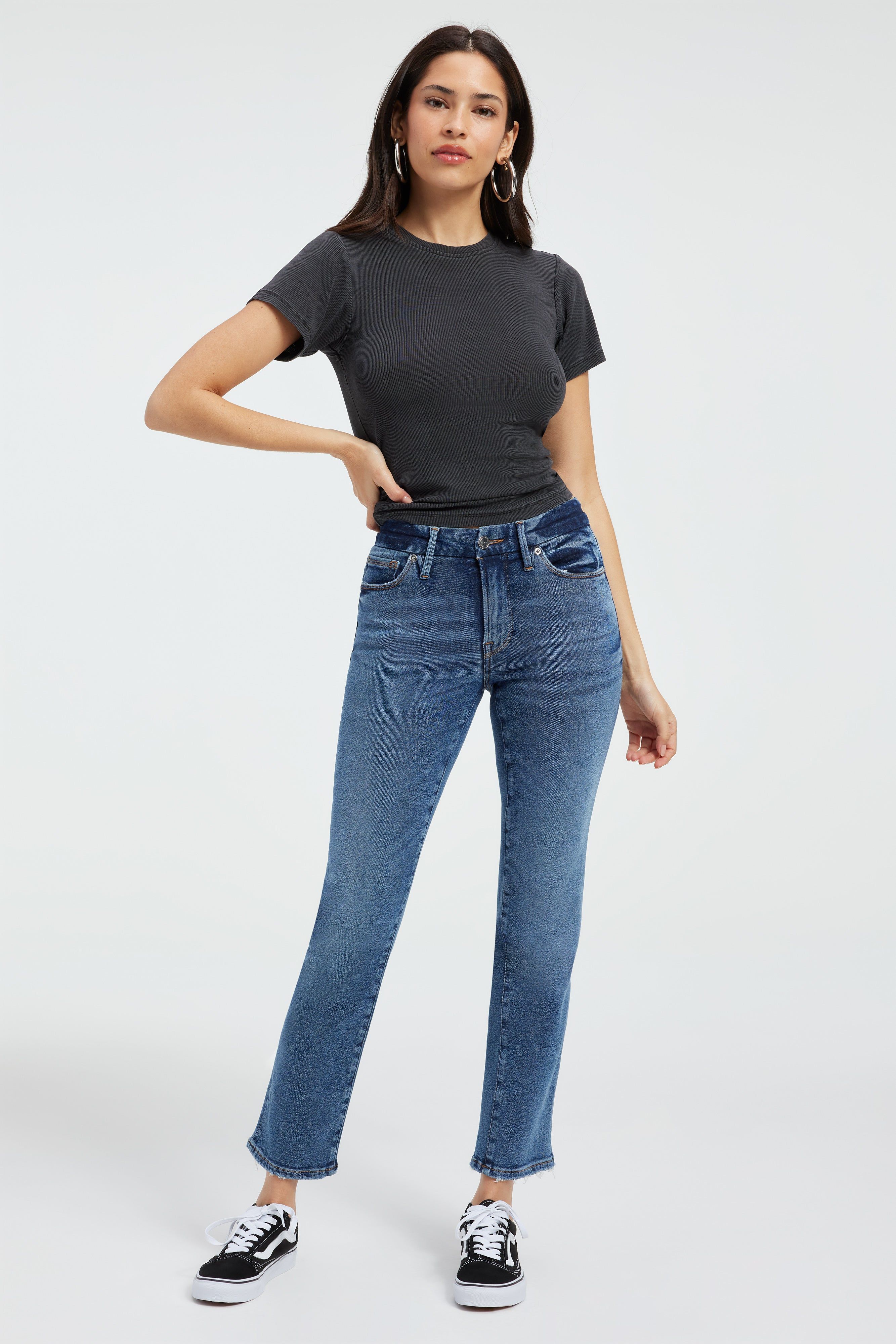 GOOD LEGS STRAIGHT JEANS | INDIGO478 sold by Good American product image thumbnail 2