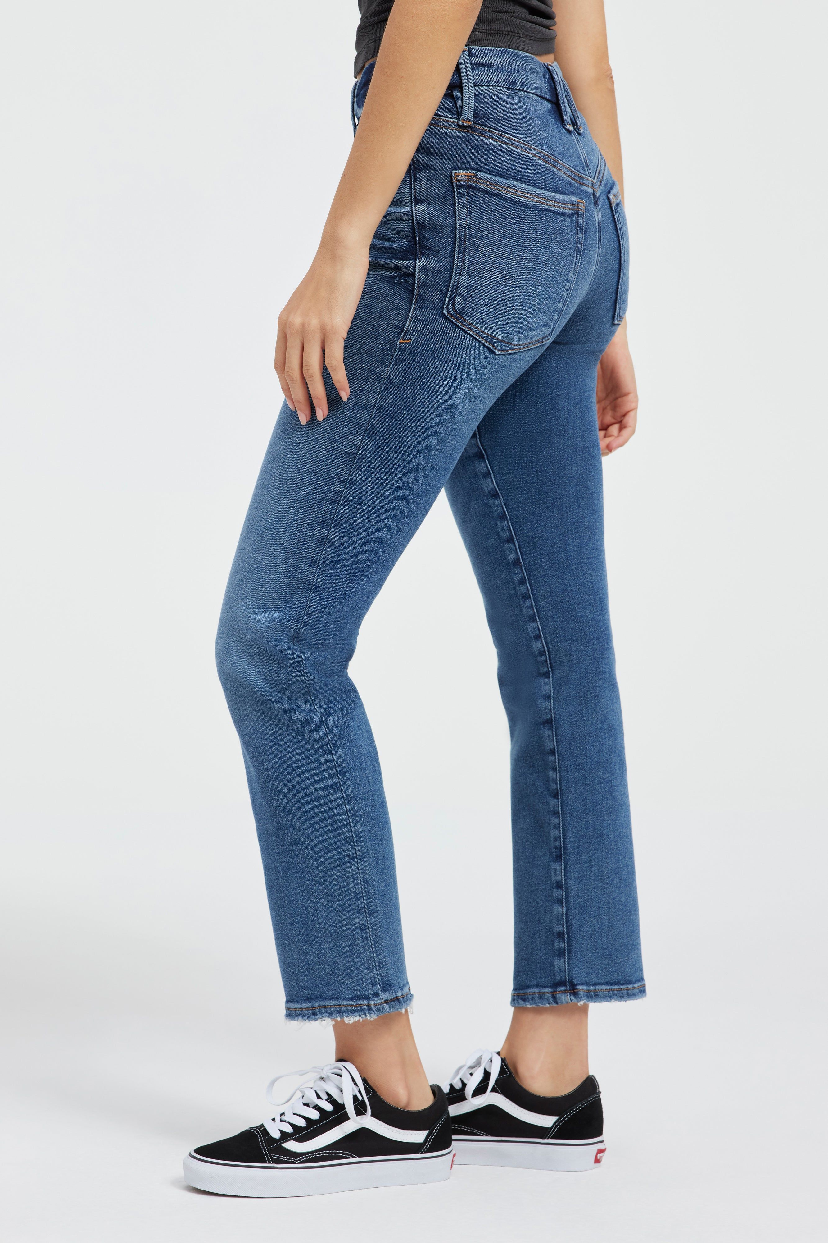 GOOD LEGS STRAIGHT JEANS | INDIGO478 sold by Good American product image thumbnail 3