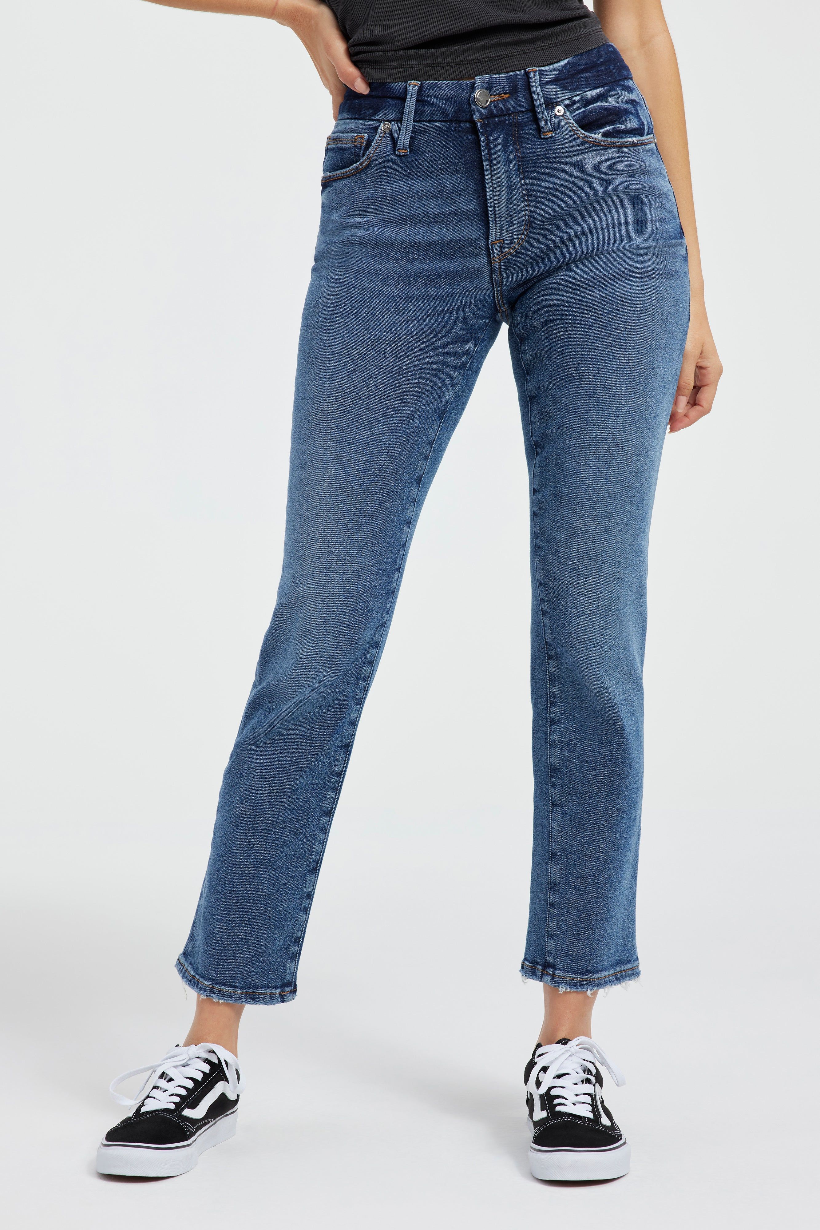 GOOD LEGS STRAIGHT JEANS | INDIGO478 sold by Good American